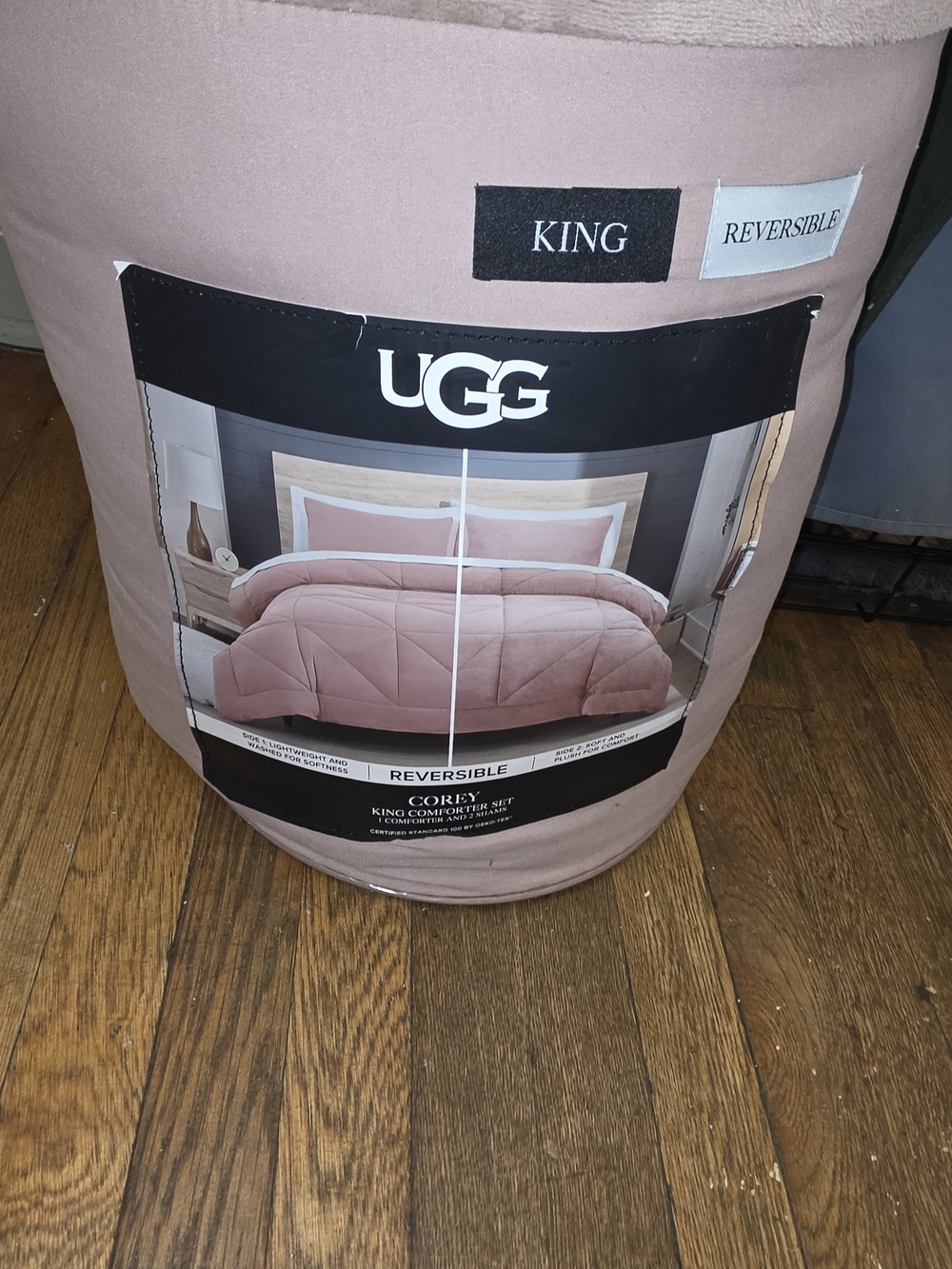 UGG Reversible Corey King Comforter Set in Blush